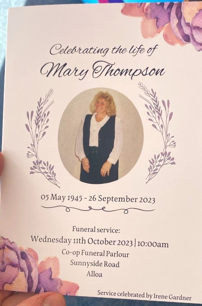 Ma mam Mary Thompson